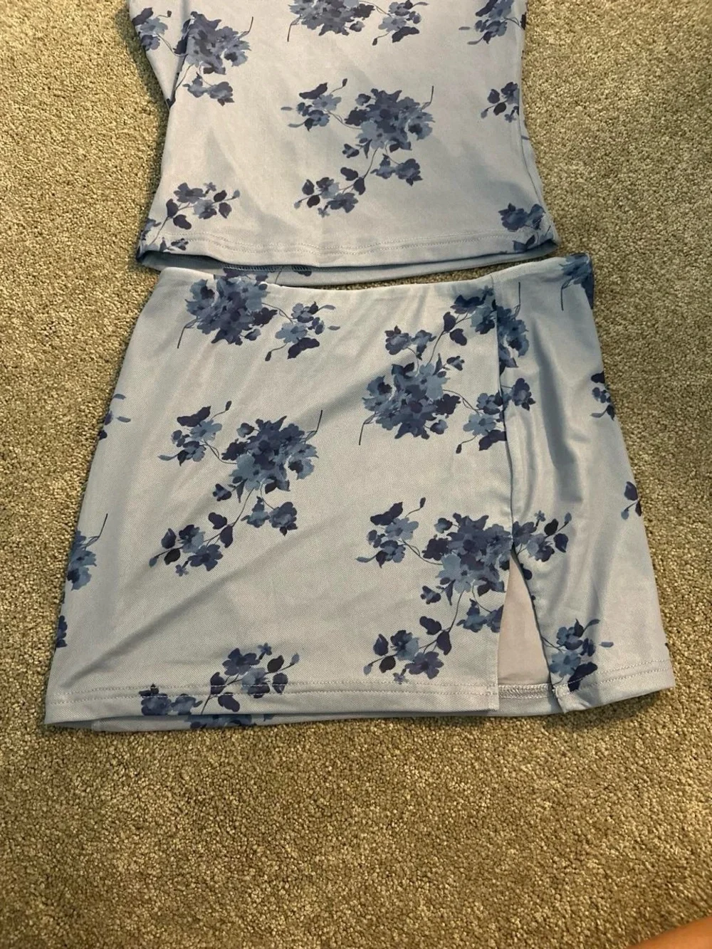 Princess Polly Lavender Floral Crop Top & Mini Skort Set